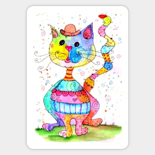 The Hatter's Cat Sticker